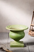 Green Cast Stone Urn