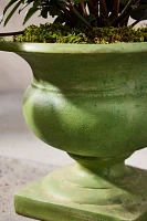 Green Cast Stone Urn