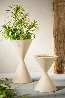 Hourglass Cast Stone Planter