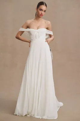 Wtoo by Watters Cinda Off-The-Shoulder Sweetheart A-Line Wedding Gown