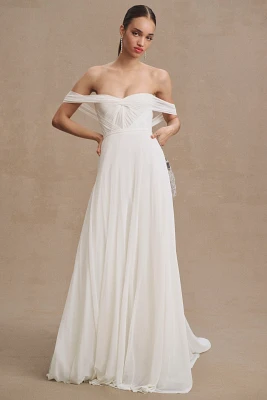 Wtoo by Watters Cinda Off-The-Shoulder Sweetheart A-Line Wedding Gown