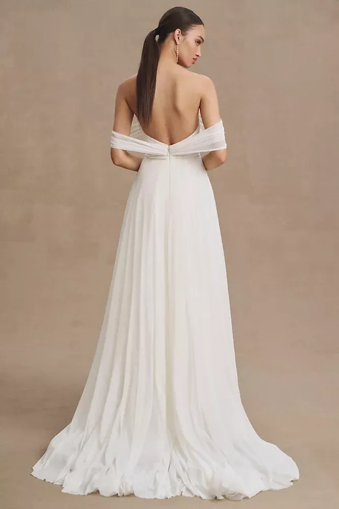 Wtoo by Watters Cinda Off-The-Shoulder Sweetheart A-Line Wedding Gown