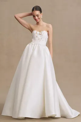 Wtoo by Watters Jordy Strapless Cutwork A-Line Wedding Gown
