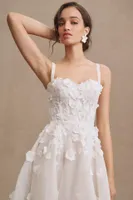 Willowby by Watters Abigail Square-Neck A-Line Appliqué Wedding Gown