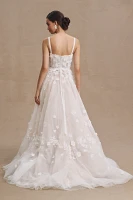 Willowby by Watters Abigail Square-Neck A-Line Appliqué Wedding Gown