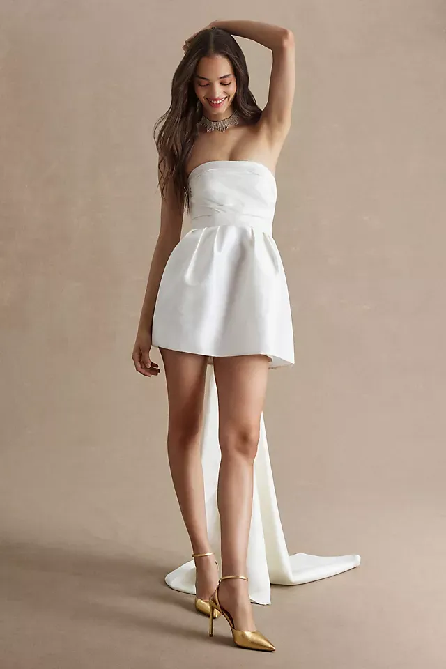 Whisper Strapless Bow Mini Dress - SPLASH