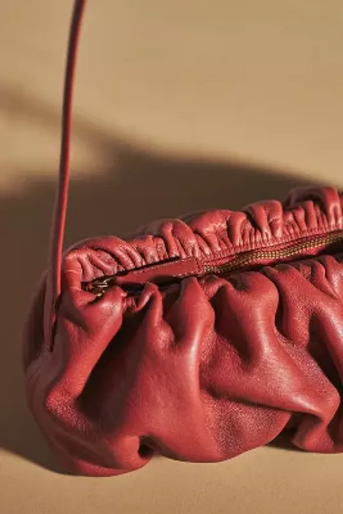 Leather Scrunch Shoulder Bag