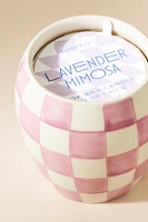 Paddywax Checkmate Lavender Mimosa Porcelain Jar Candle