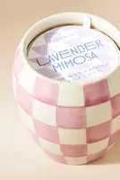 Paddywax Checkmate Lavender Mimosa Porcelain Jar Candle