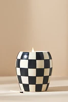 Paddywax Checkmate Black Fig + Olive Porcelain Jar Candle