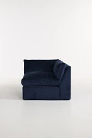 Milou Oxford Blue Chenille Modular Corner Chair