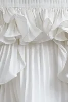 Amur Reed Strapless Pleated Shell Mini Dress