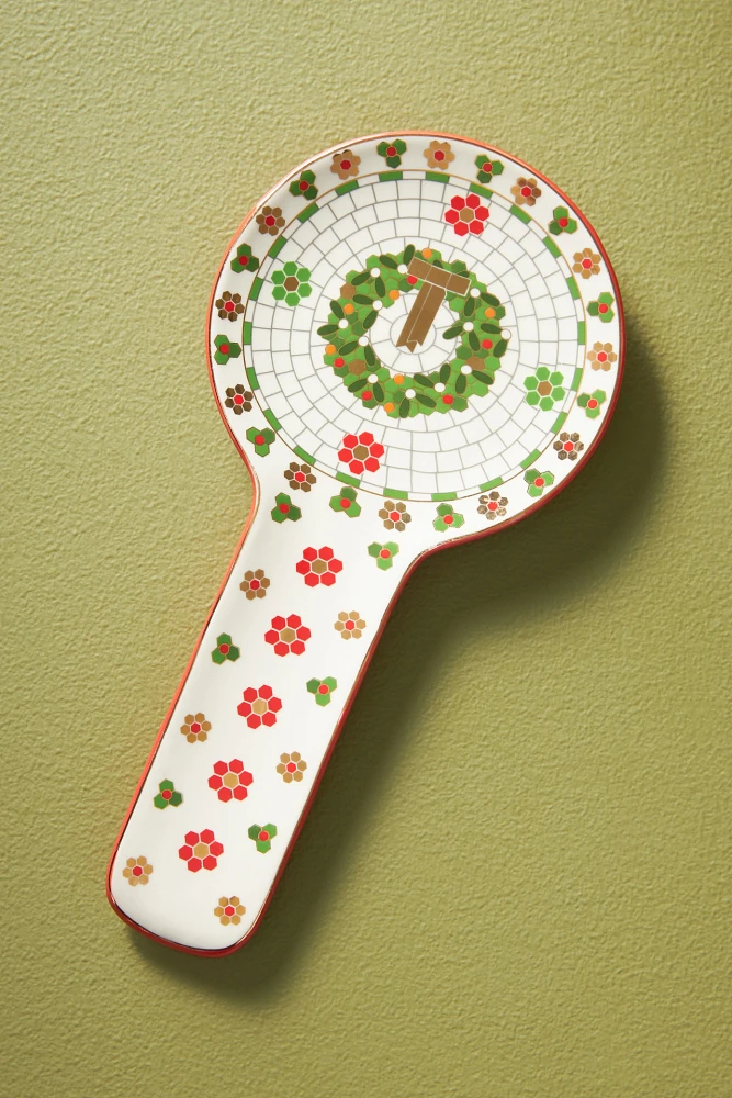 Festive Bistro Tile Spoon Rest