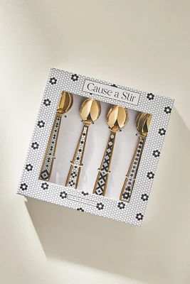 Bistro Tile Teaspoons, Set of 4