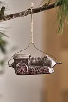 Train Glass Ornament