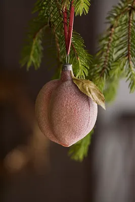 Peach Glass Ornament