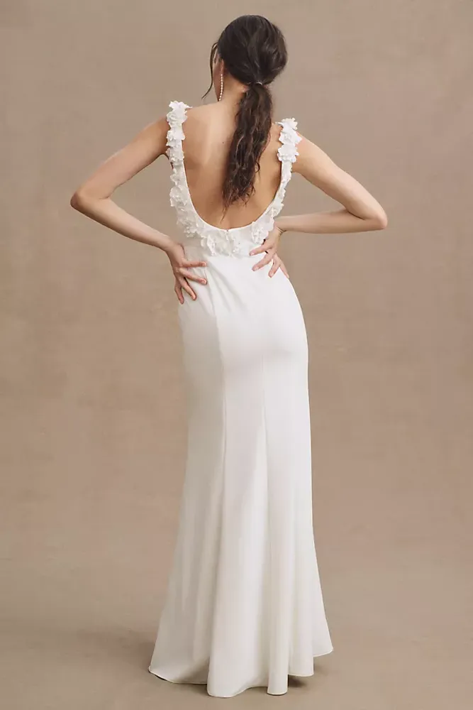 Wtoo by Watters Willa V-Neck Sheath Wedding Gown