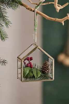 Fillable Greenhouse Brass + Glass Ornament
