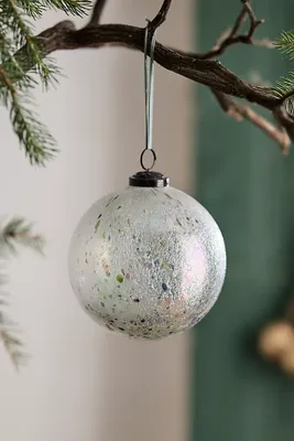 Metallic Sprinkle Glass Globe Ornament