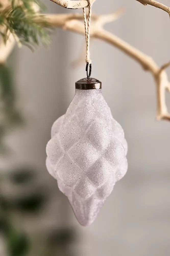 Frosted Pine Cone Decoration