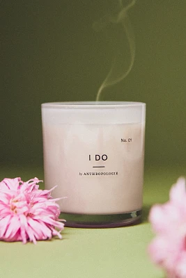 Nostalgia Floral "I Do" Glass Candle