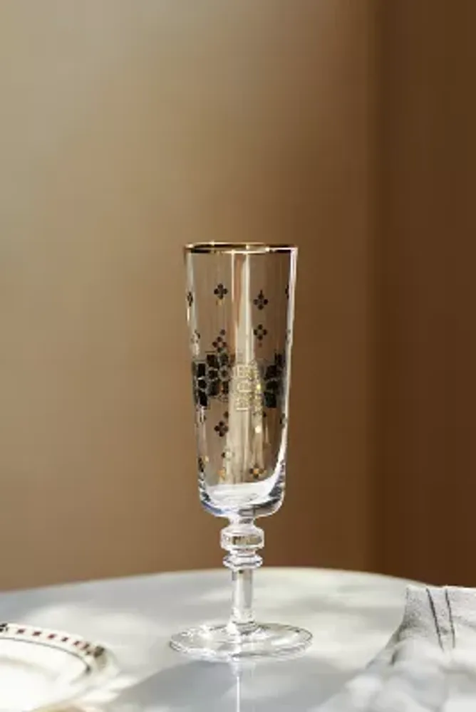 Bistro Tile Flutes, Set of 4