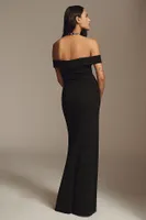 BHLDN Daniella Off-The-Shoulder Stretch Crepe Maxi Gown