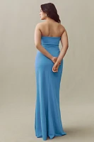 BHLDN Adalynn Strapless Stretch Crepe Maxi Gown