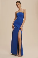 BHLDN Adalynn Strapless Stretch Crepe Maxi Gown