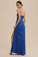 BHLDN Adalynn Strapless Stretch Crepe Maxi Gown