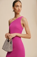 BHLDN Emilia One-Shoulder Stretch Crepe Mini Dress