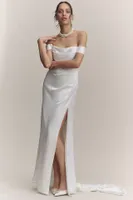 Jenny by Yoo Viviana Off-The-Shoulder Cowl-Neck Wedding Gown