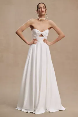 Jenny by Yoo Lindsey Strapless Sweetheart A-Line Wedding Gown