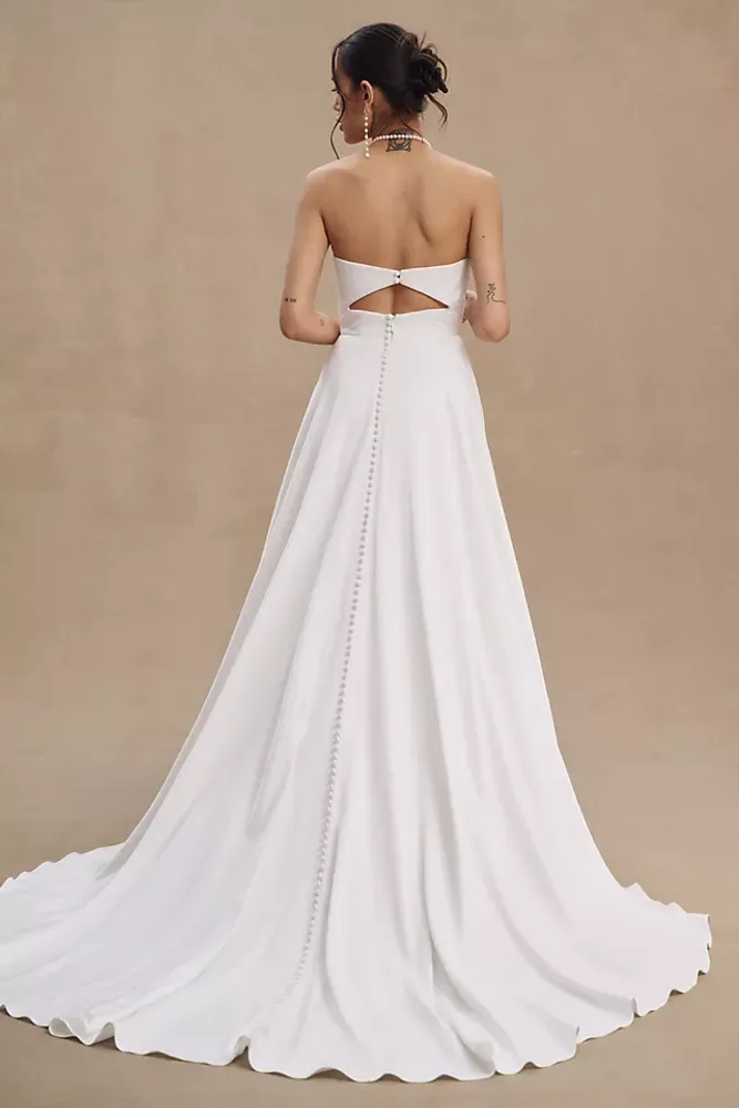 Jenny by Yoo Lindsey Strapless Sweetheart A-Line Wedding Gown