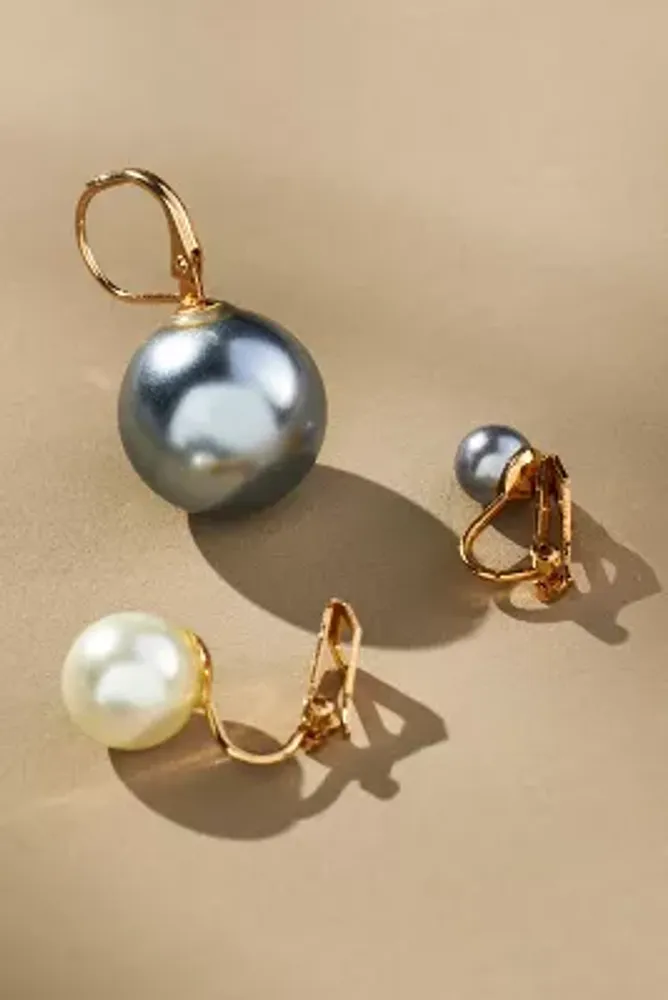 Timeless Pearly Pearl Earrings, Set of 5