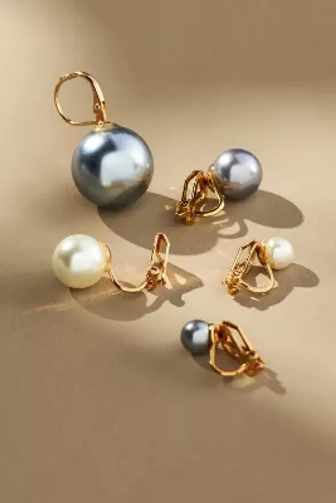 Timeless Pearly Pearl Earrings, Set of 5