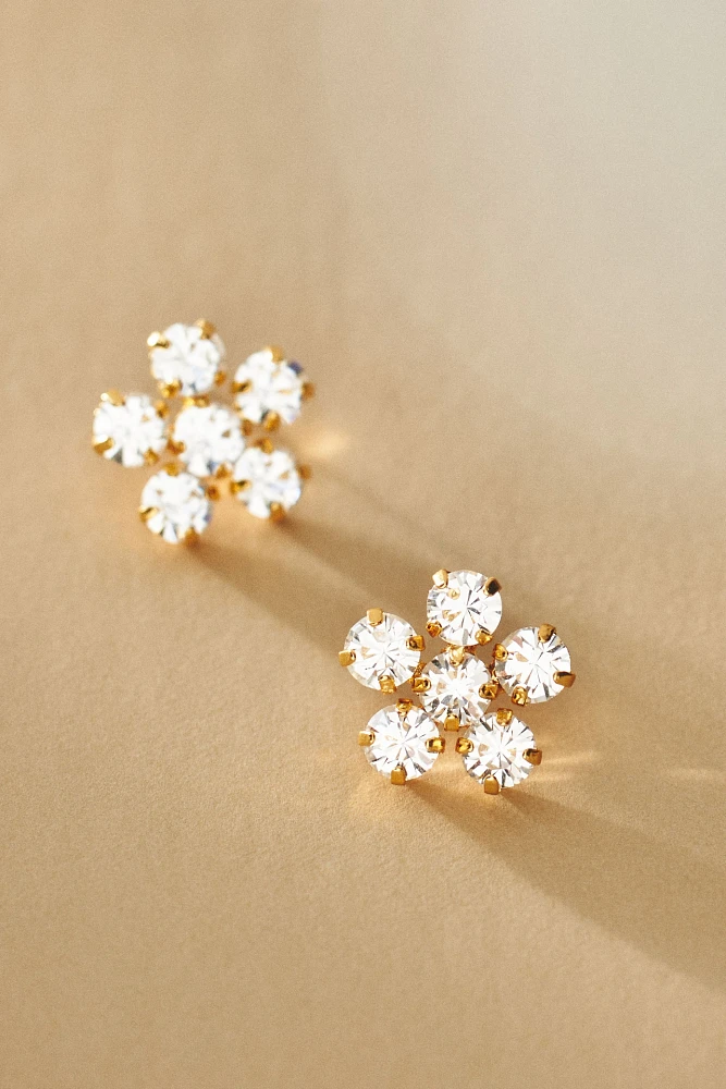 Twigs & Honey Crystal Blossom Stud Earrings