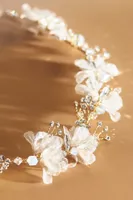 Twigs & Honey Dreamy Crystal Burst and Silk Blossom Bridal Crown