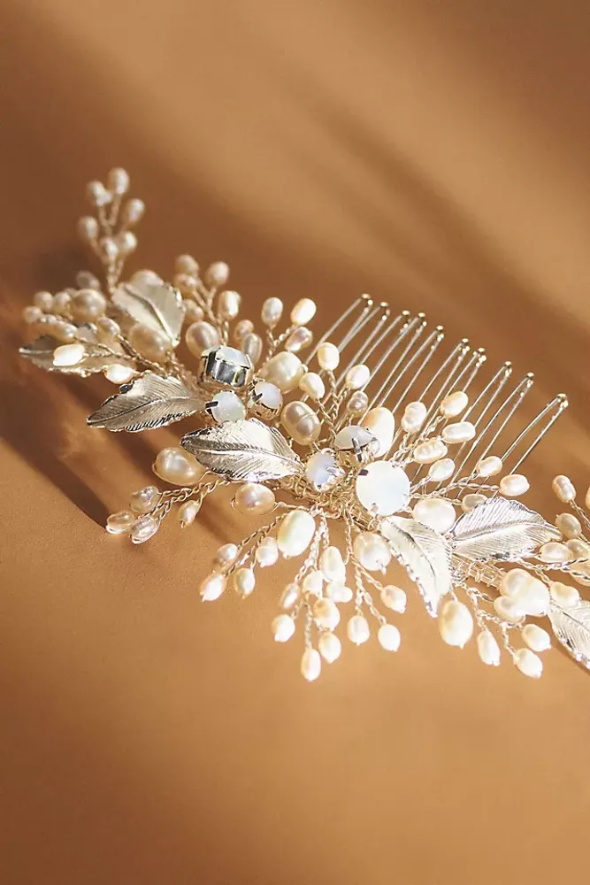 Twigs & Honey Freshwater Handmade Pearl and Opal Hair Comb