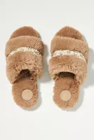 By Anthropologie Open-Toe Pearl Slippers