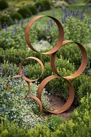 Weathering Steel Rings Garden Structure