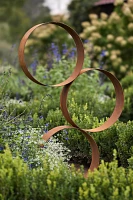 Weathering Steel Rings Garden Structure