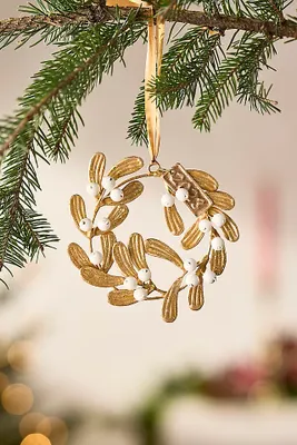 Gilded Berry Wreath Ornament