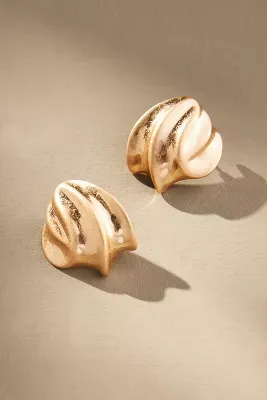 Sculptural Wavy Post Earrings
