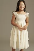 Rylee + Cru Valentina Tiered Tulle Flower Girl Dress