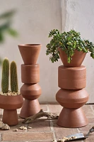 Tall Geo Terracotta Planter