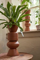 Tall Geo Terracotta Planter