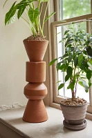 Tall Geo Terracotta Planter