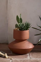 Round Base Geo Terracotta Planter