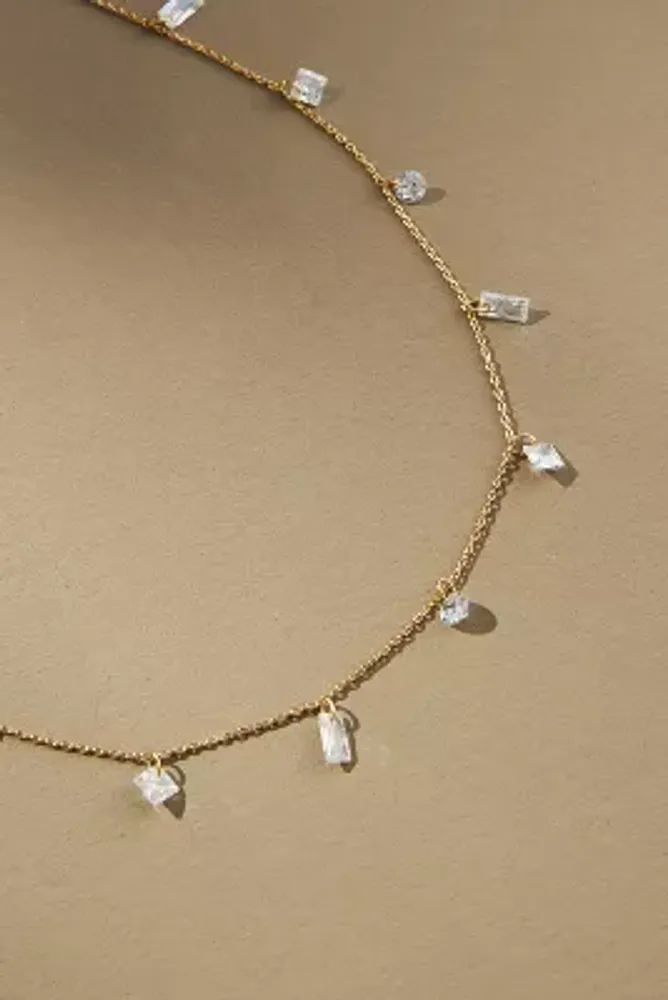 Crystal-Charm Chain Necklace